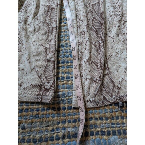 Python Snakeskin Palazzo Pants L Wide Leg Large Tie Front Animal Print Mobwife - Picture 6 of 8
